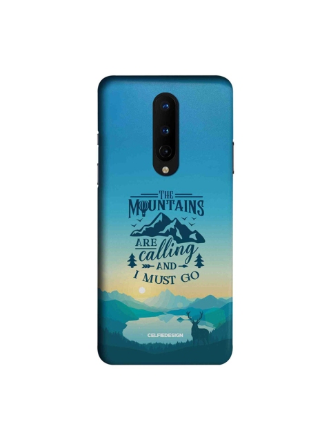 

CelfieDesign Blue & Black The Mountains Are Calling Plastic OnePlus 8 Slim Back Case