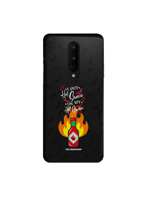 

CelfieDesign Black & Orange Hot Sauce Plastic OnePlus 8 Slim Back Case