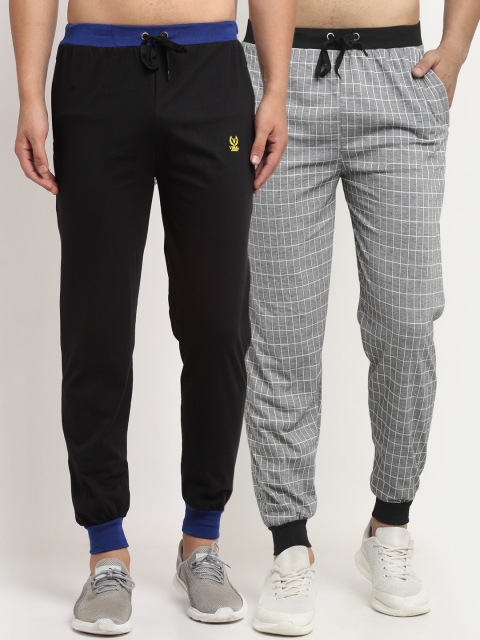 

VIMAL JONNEY Men Pack Of 2 Joggers, Black