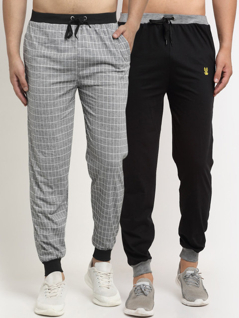 

VIMAL JONNEY Men Pack Of 2 Joggers, Black