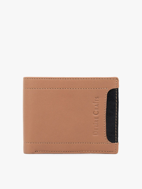 

Dezire Crafts Men Beige Textured Two Fold Wallet