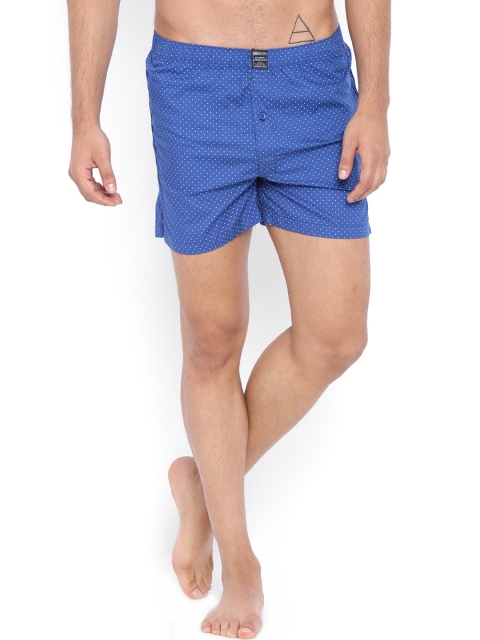 

Blue Saint Blue Polka Dot Print Boxers B1W16MAX0010