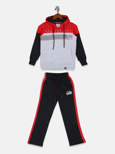 

Monte Carlo Boys Grey & Red Colourblocked Track Suit