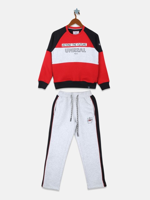 

Monte Carlo Boys Red & Grey Printed Tracksuit