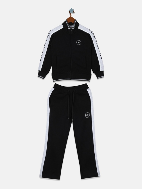 

Monte Carlo Boys Black & White Solid Tracksuit