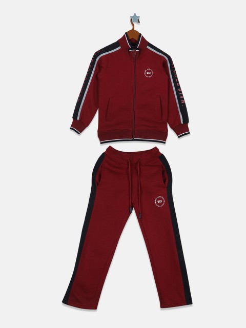 

Monte Carlo Boys Red & White Solid Track Suit