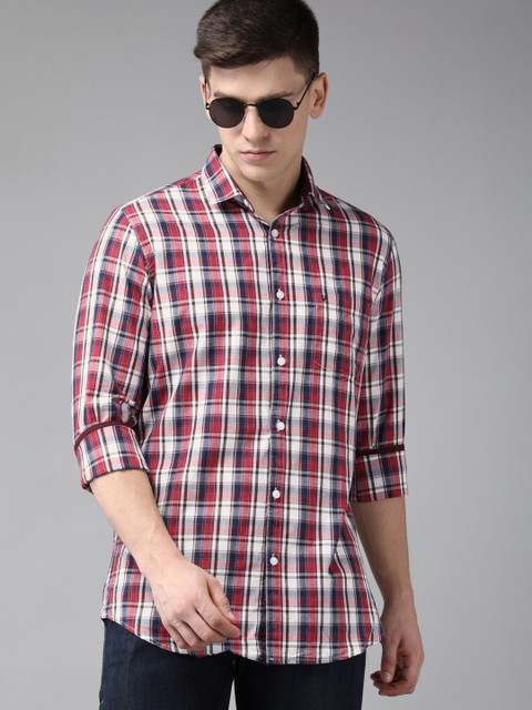 

Van Heusen Sport Men Red Slim Fit Tartan Checked Casual Shirt