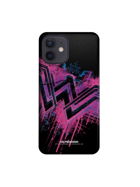 

CelfieDesign Black & Pink Wonder Woman Splatter Print iPhone 12 Back Case
