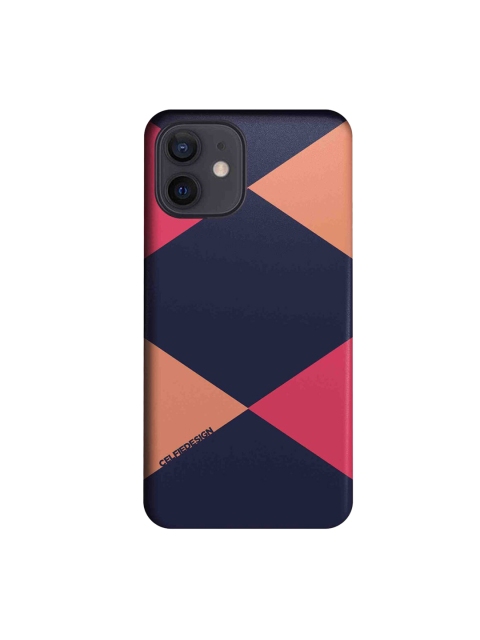 

CelfieDesign Navy Blue & Pink Criss Cross -iPhone 12 Slim Back Case