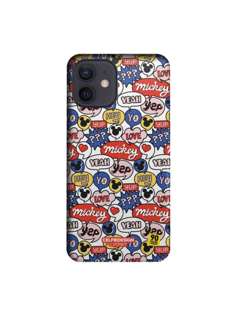 

CelfieDesign I Phone 12 Mickey Doodle Printed Back case, Multi