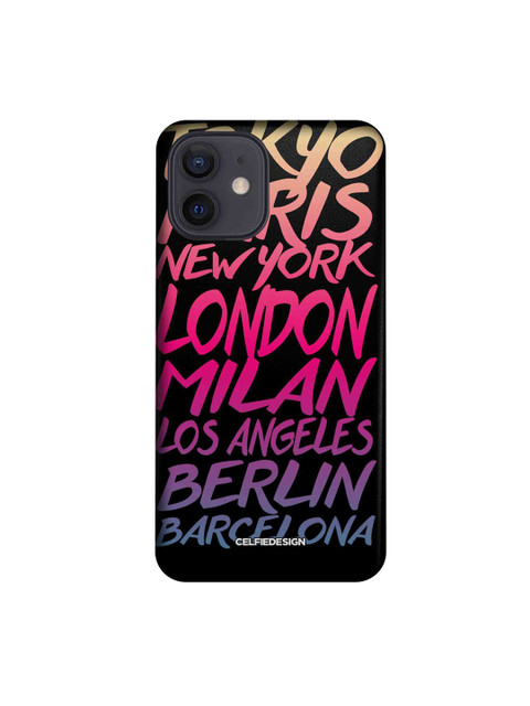 

CelfieDesign Multicoloured Printed iPhone 12 Slim Back Case, Multi