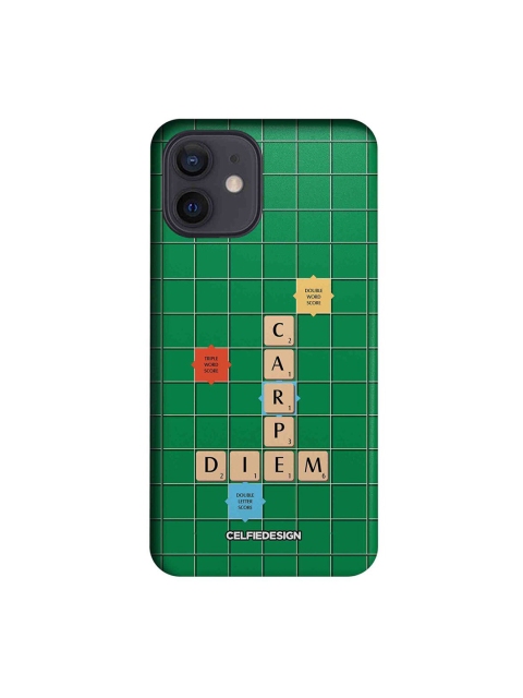 

CelfieDesign Scrabble Game Printed iPhone 12 Slim Back Case, Green