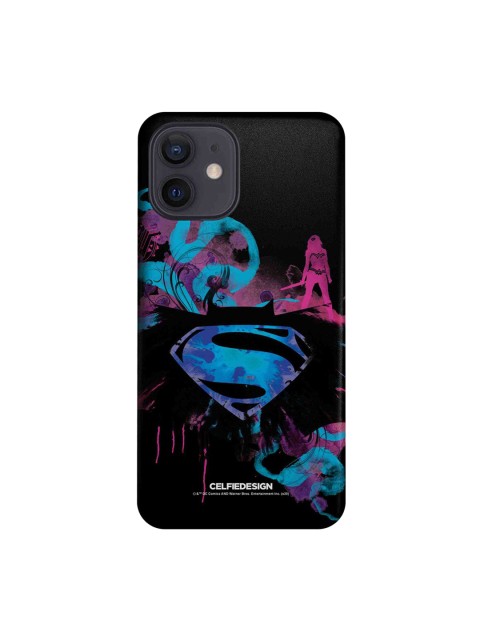 

CelfieDesign Black & Blue DC Comics Graphic Printed iPhone 12 Slim Case