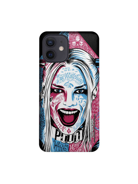 

CelfieDesign Multicoloured Wicked Harley Quinn Print iPhone 12 Back Case, Multi