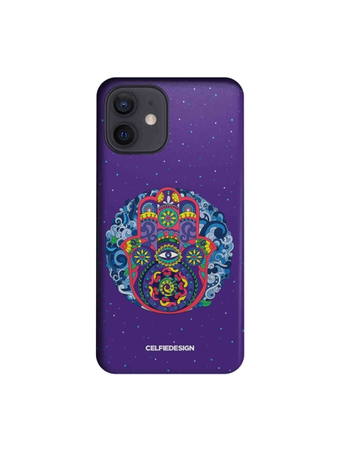 

CelfieDesign Purple Humsa Mandala iPhone 12 Slim Back Case