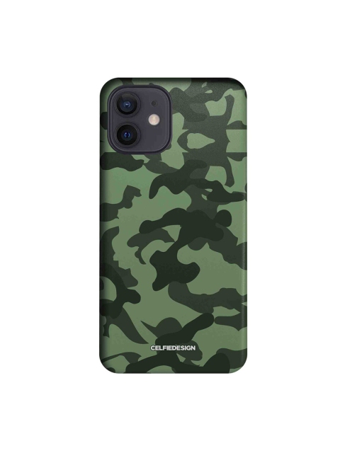 

CelfieDesign Green Camouflage Slim Back Case for iPhone 12