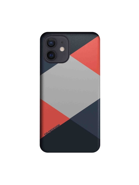 

CelfieDesign Multicoloured Criss Cross Coral Print iPhone 12 Back Case, Multi
