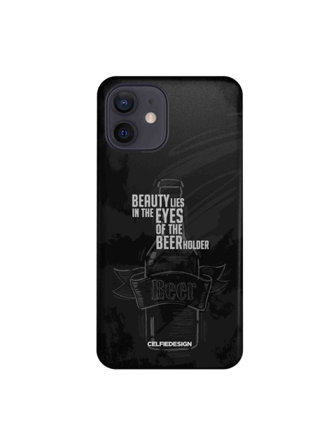 

CelfieDesign Black Beer Holder Printed iPhone 12 Slim Back Case
