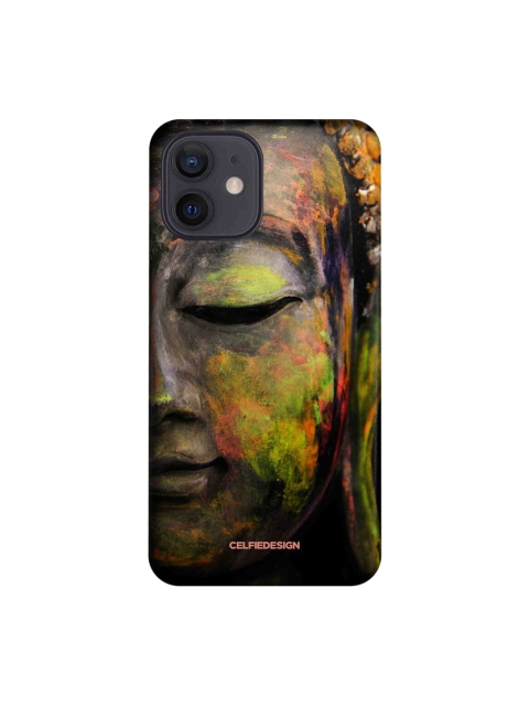 

CelfieDesign Buddha Art Printed iPhone 12 Slim Back Case, Multi