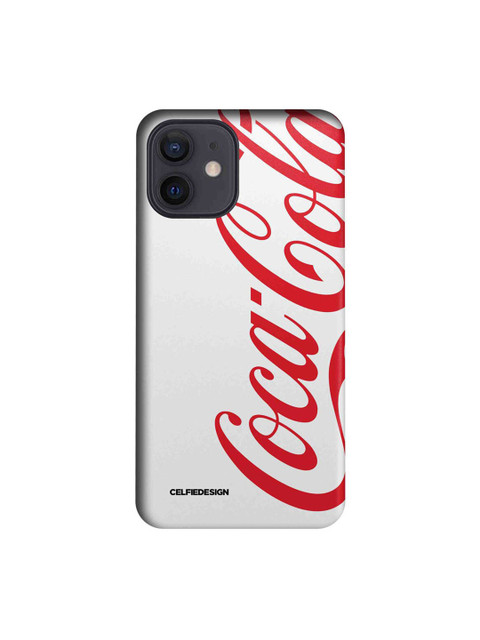 

CelfieDesign White & Red Coke Print iPhone 12 Back Case