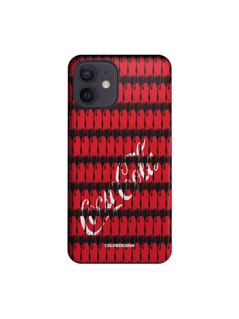 

CelfieDesign Black & Red Coke Bottles Printed iPhone 12 Back Case