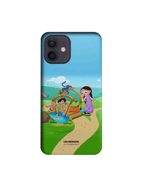 

CelfieDesign blue & Green Chota Bheem And The Duck Printed iPhone 12 Slim Back Case