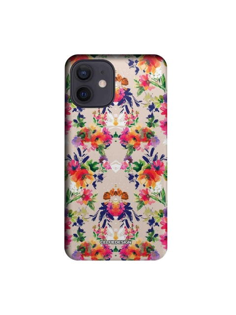 CelfieDesign Multicoloured Floral Symmetry iPhone 12 Slim Case, Multi