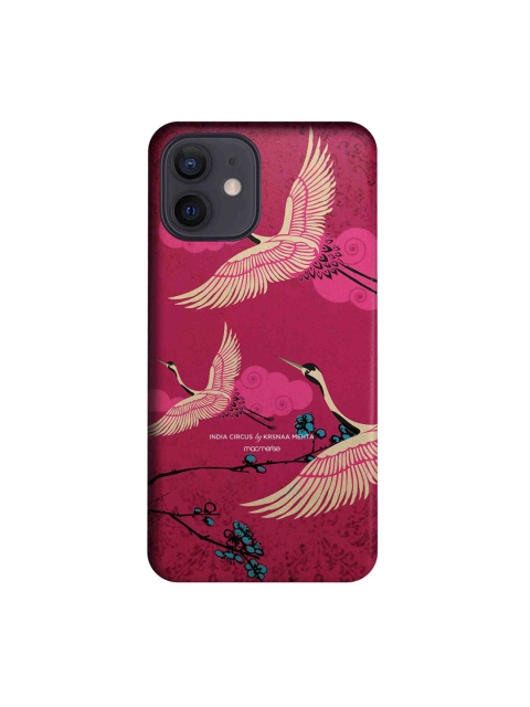 

CelfieDesign Magenta Flying Flamingoes Printed iPhone 12 Slim Back Case