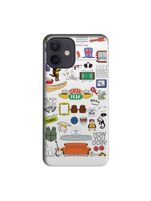 

CelfieDesign Multicoloured Friends Doodle Print iPhone 12 Back Case, Multi
