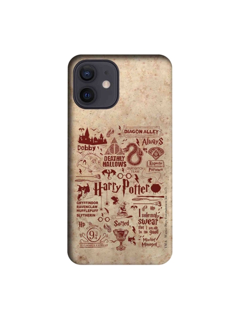 

CelfieDesign Harry Potter Infographic Printed iPhone 12 Slim Back Case, Beige