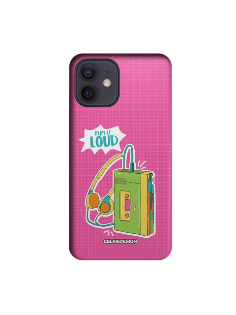 

CelfieDesign Multicoloured Walkman Print iPhone 12 Back Case, Multi