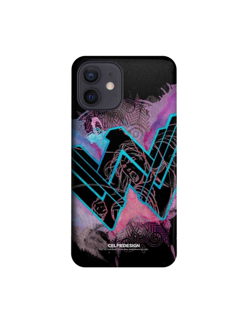 

CelfieDesign Black Wonder Woman Splash iPhone 12 Slim Back Case