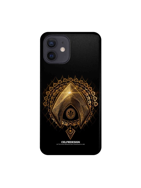 

CelfieDesign Aquaman Logo Printed iPhone 12 Slim Back Case, Black