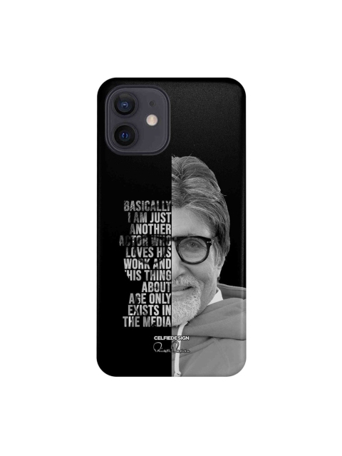 

CelfieDesign Black & White AB Wise Words iPhone 12 Slim Back Case