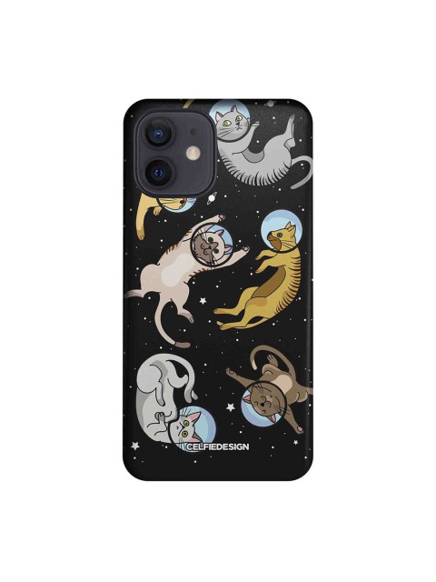

CelfieDesign Multicoloued Cat In Space iPhone 12 Slim Case, Multi