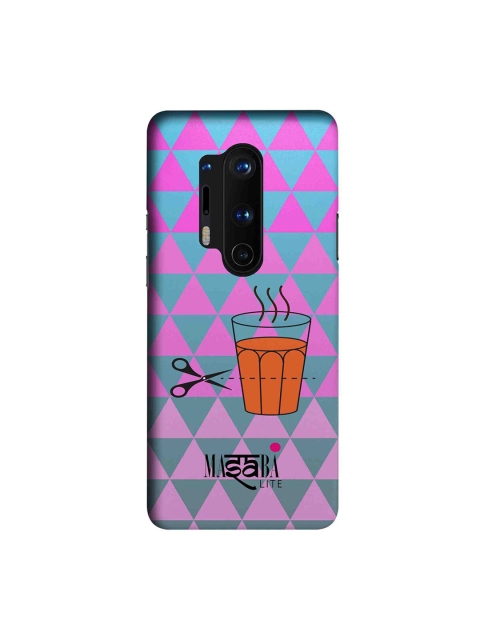 

CelfieDesign Pink & Turquoise Blue Printed OnePlus 8 Pro Slim Back Case