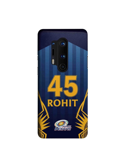 

CelfieDesign Gold-Coloured & Blue 45 Rohit Mumbai Indians Slim Back Case for OnePlus 8 Pro