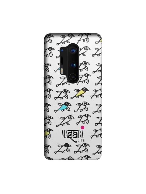 

CelfieDesign White Masaba Bird Print Slim Back Case for Oneplus 8 Pro