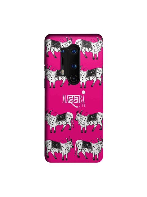 

CelfieDesign Pink & White Masaba Cow Print OnePlus 8 Pro Back Case