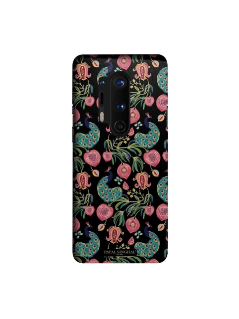 

CelfieDesign Black Payal Singhal Anaar and Mor Black - OnePlus 8 Pro Slim Back Case