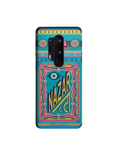 

CelfieDesign Turquoise Blue & Yellow Nazar Hata Printed Slim Back Case for OnePlus 8 Pro