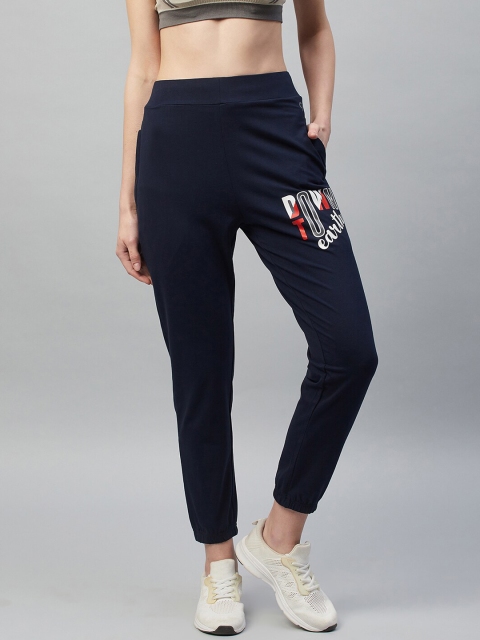 

C9 AIRWEAR Women Navy Blue & White Printed Joggers