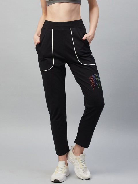 

C9 AIRWEAR Women Black & Red Typography Track Pants