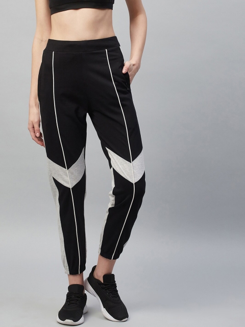 

C9 AIRWEAR Women Black & Grey Colorblocked Joggers