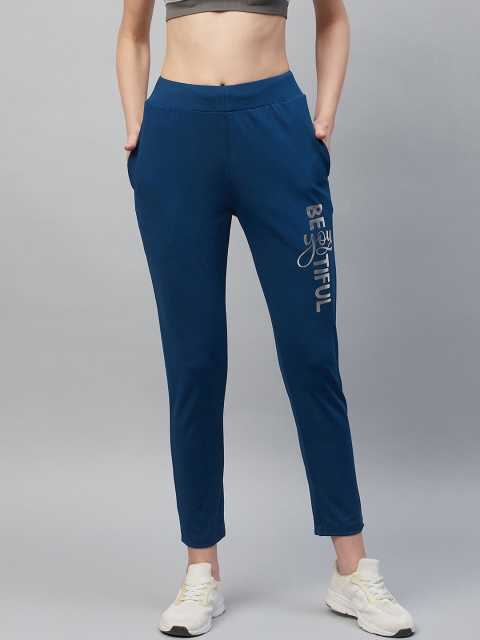 

C9 AIRWEAR Women Teal Blue Solid Track Pants