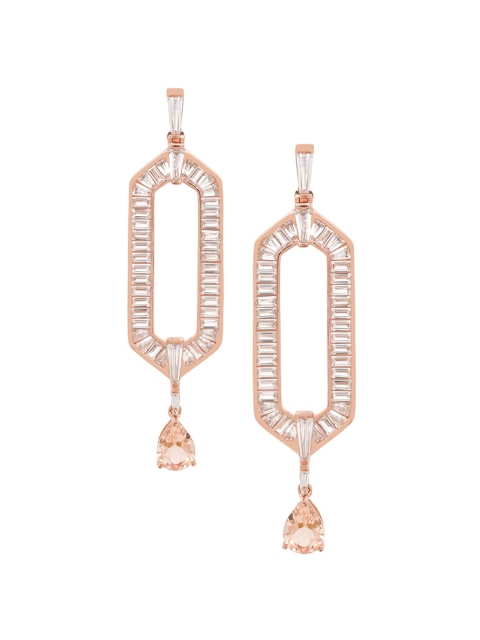 

SANGEETA BOOCHRA Rose Gold Contemporary Drop Earrings
