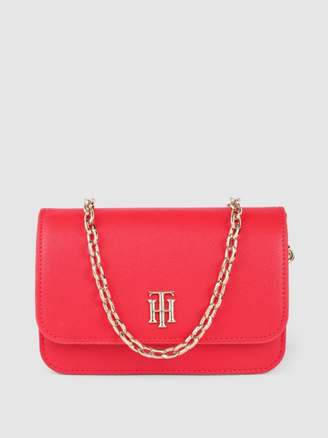 

Tommy Hilfiger Red Solid Structured Crossbody Sling Bag