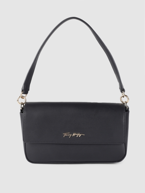 

Tommy Hilfiger Navy Blue PU Structured Handheld Bag