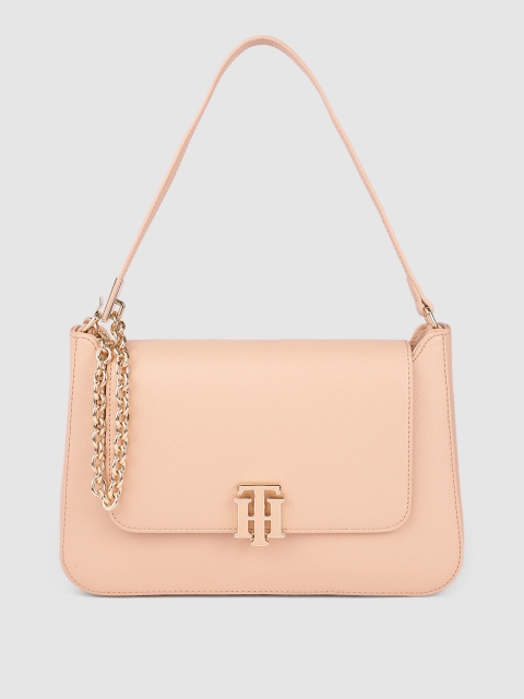 

Tommy Hilfiger Pink Solid Structured Shoulder Bag
