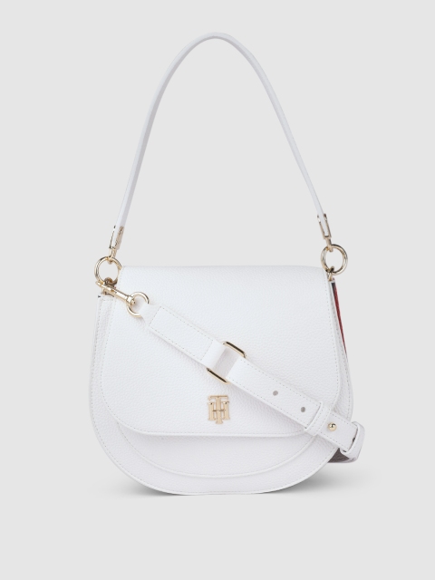 

Tommy Hilfiger White Solid Structured Shoulder Bag